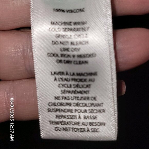 Beach Lunch Lounge Women's Button-Down Shirt Sage Floral Size SP 3/4 Sleeves - Picture 4 of 5